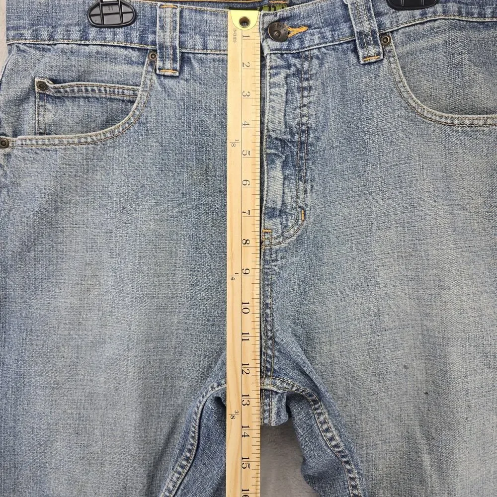 Vintage Anchor Blue Baggy Shorts Mens 34 (Fits 36x12) Blue Denim Jorts Y2K STAIN